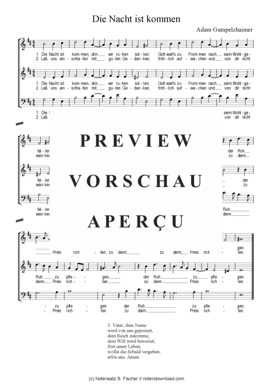 Product picture to: Die Nacht ist kommen Adam Gumpelzhaimer