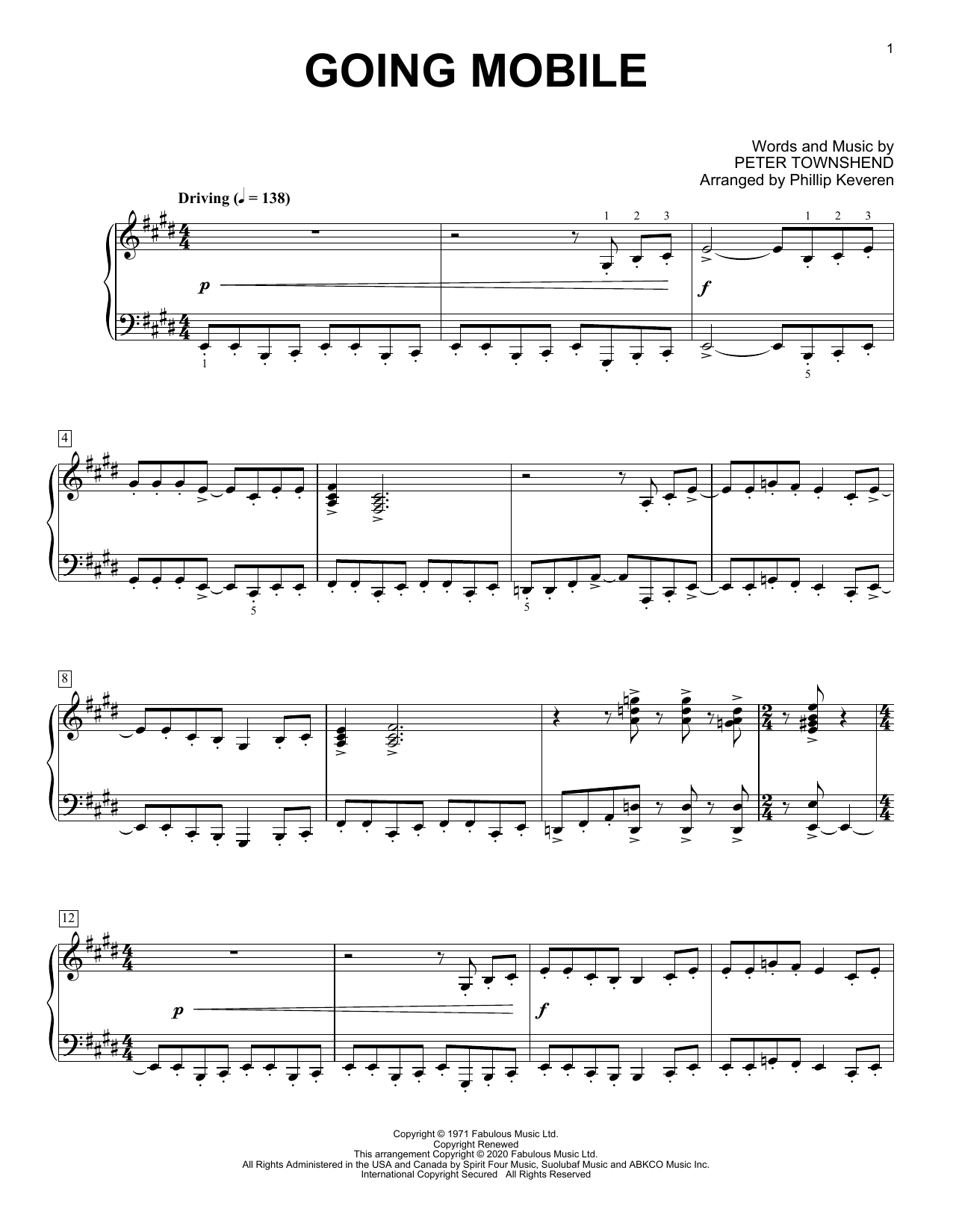 Produktbild zu: Going Mobile [Classical version] (arr. Phillip Keveren)