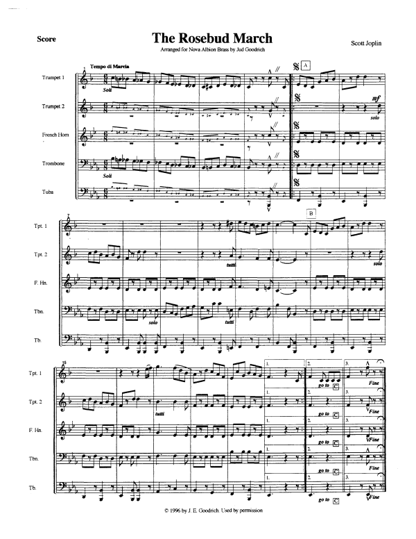 Produktbild zu: The Rosebud MarchScott Joplin