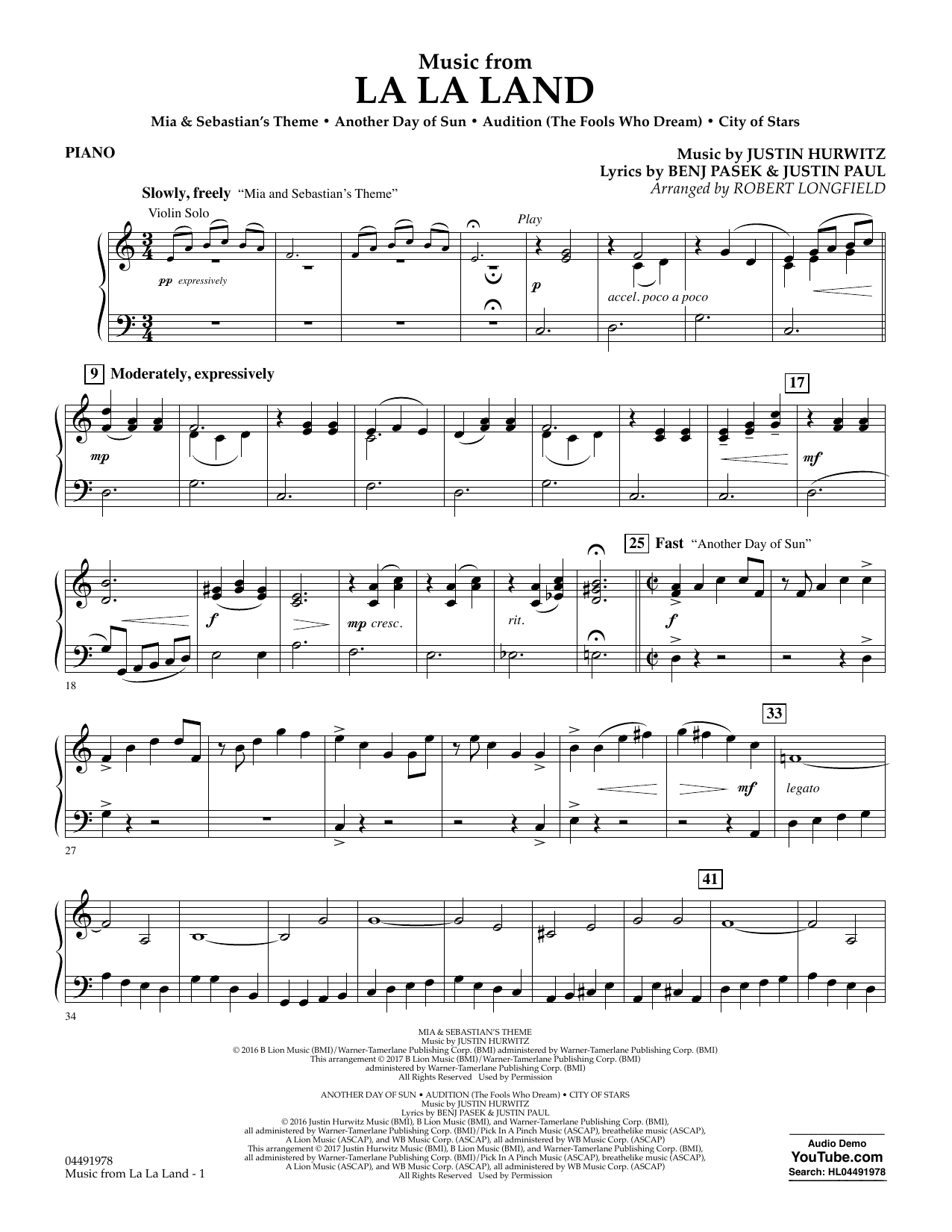 Product picture to: Music from La La Land - Piano