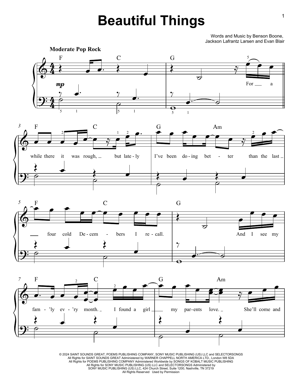 Produktbild zu:  Beautiful Things - Benson Boone