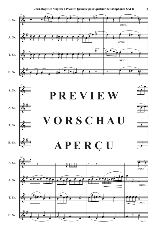 gallery: Premier Quatuor, Opus 53 , , (Saxophon-Quartett SATB)