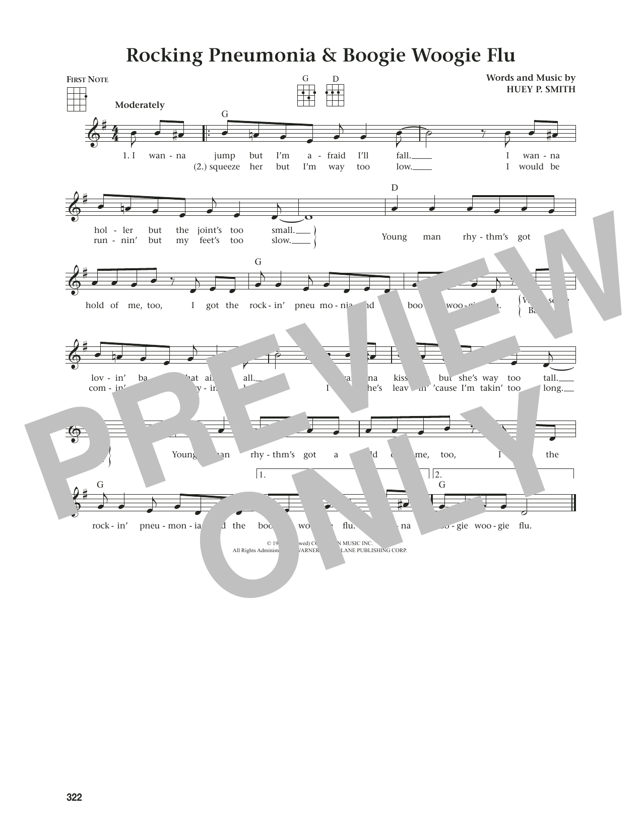Product gallery: Page 1 of 1 Rocking Pneumonia & Boogie Woogie Flu (from The Daily Ukulele) (arr. Jim Beloff), Huey P. Smith
