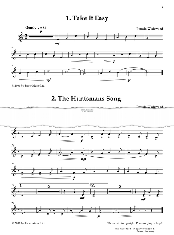 Produktgalerie: Seite 1 von 1 The Huntsman's Song, Pam Wedgwood, Klavier, Trompete