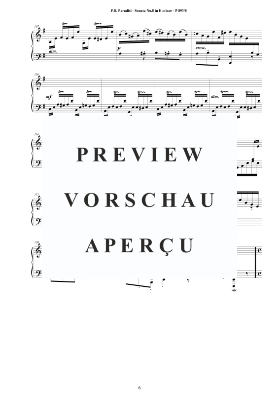Produktgalerie: Seite 7 von 9 Sonate Nr. 8 in E-Moll, , Klavier Solo