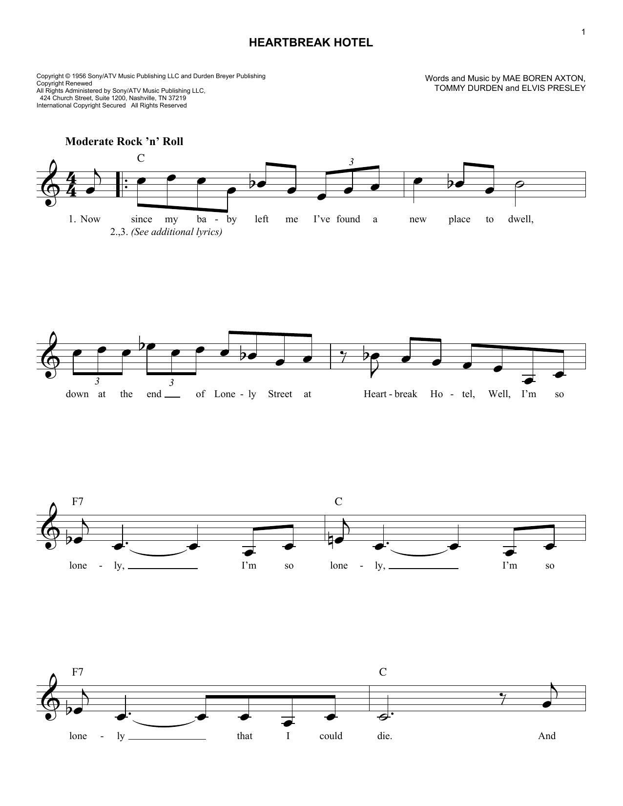 Produktgalerie: Seite 1 von 1 Heartbreak Hotel, Elvis Presley