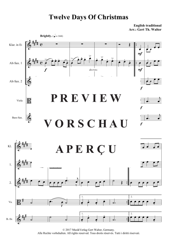 Produktgalerie: Seite 10 von 11 Twelve Days Of Christmas , , (flexibles Quintett)