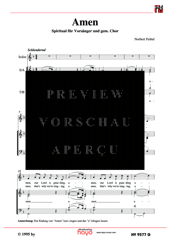 gallery: Amen, , (Gemischter Chor und Vorsänger)