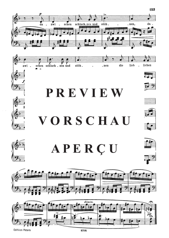 Product gallery: Page 4 of 4 Das ist ein Flöten und Geigen, Op.48 No.9, , Medium Voice and Piano