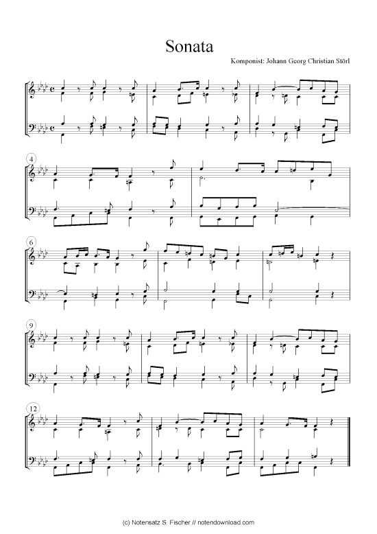 Produktbild zu: Sonata Johann Georg Christian Störl