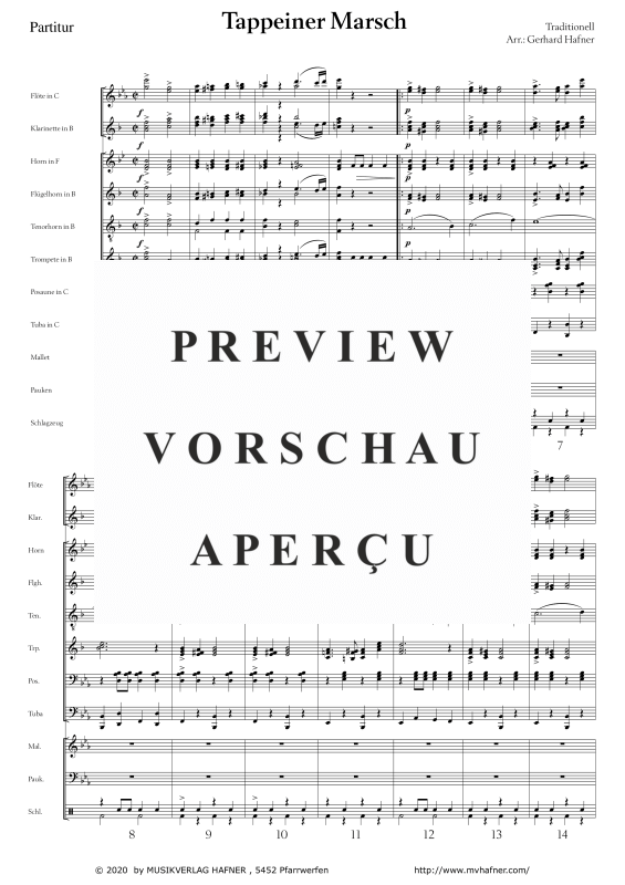 Product gallery: Page 5 of 11 Tappeiner Marsch, , (large wind orchestra)