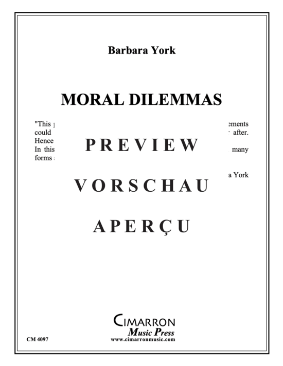 Product gallery: Page 2 of 21 Moral Dilemmas , , (Duet for tuba + percussion)