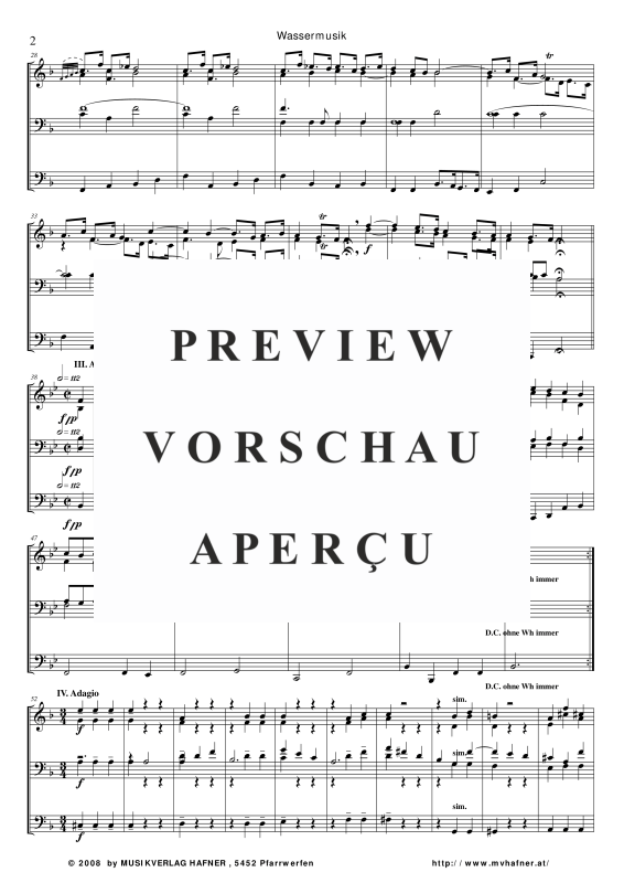 Product gallery: Page 7 of 11 Wassermusik, , (large wind orchestra)