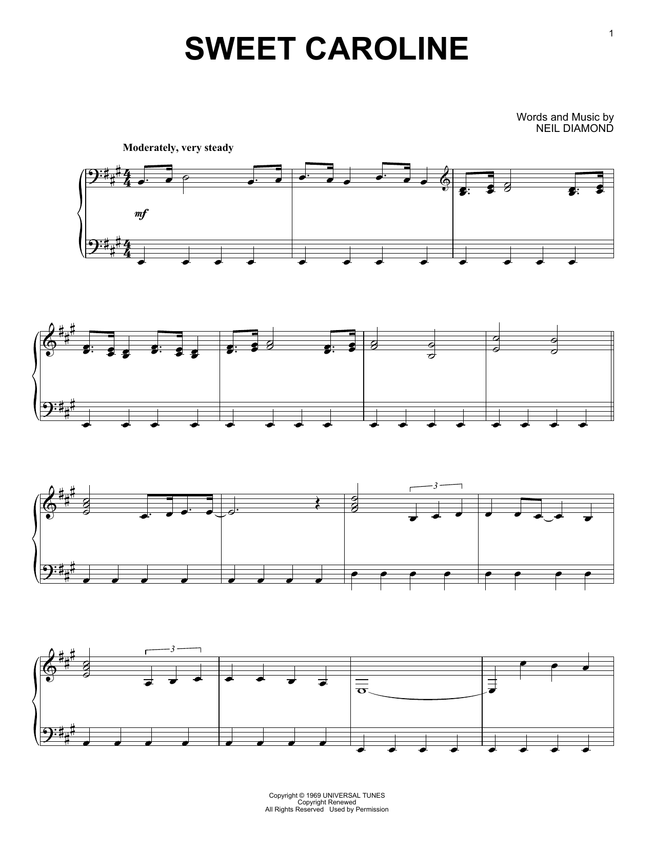Product gallery: Page 1 of 1 Sweet Caroline, Neil Diamond