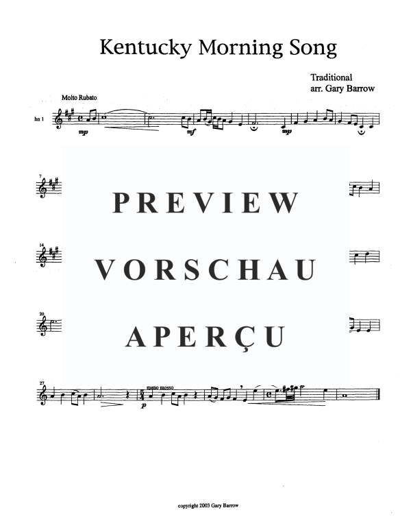 Product gallery: Page 6 of 11 Kentucky Morning Song, , Horn Octet