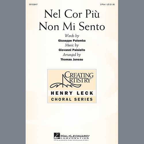 cover: Nel Cor Piu Non Mi Sento, Thomas Juneau