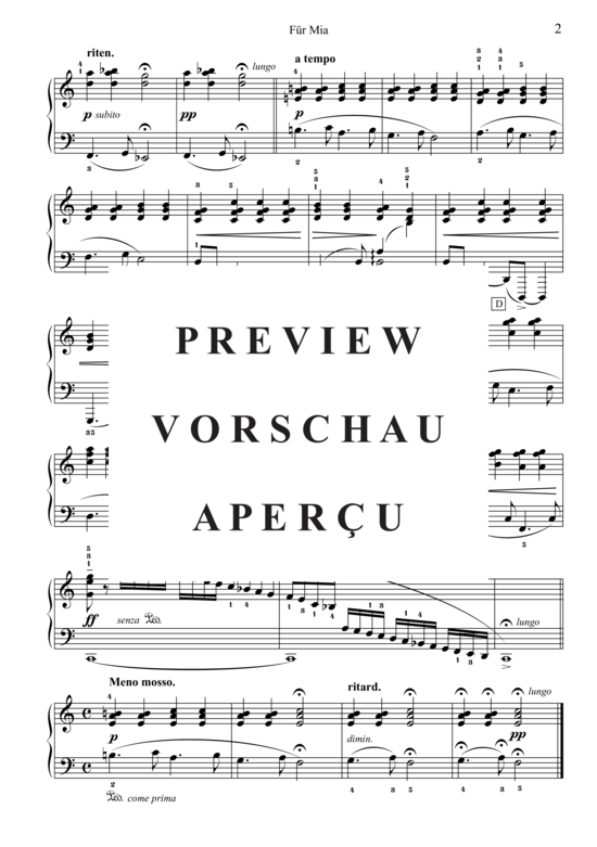 Produktgalerie: Seite 3 von 3 Für Mia , , Klavier Solo