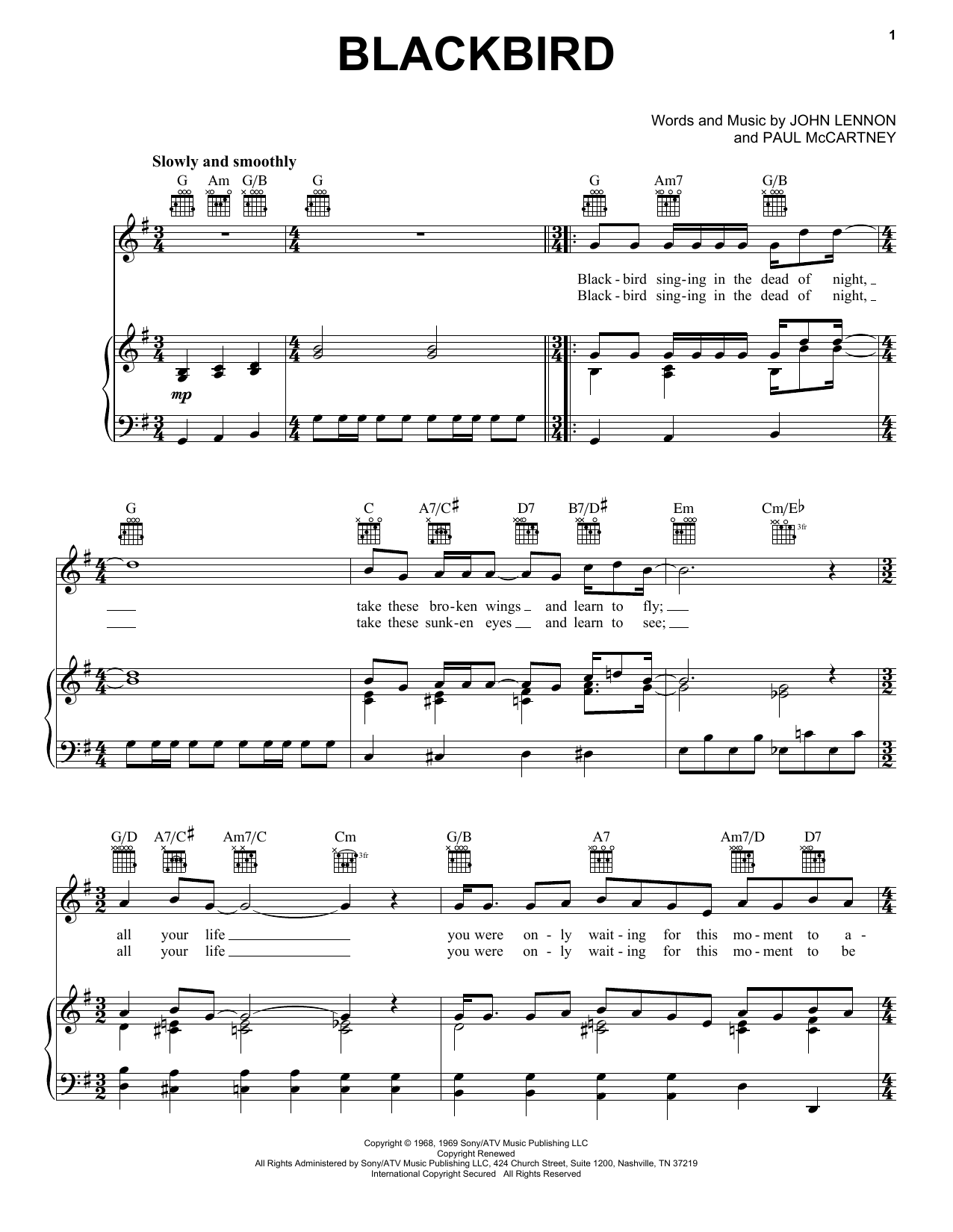 Product gallery: Page 1 of 1 Blackbird, The Beatles