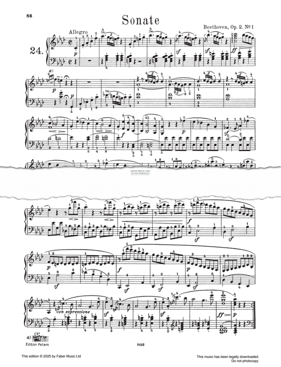 Produktgalerie: Seite 1 von 1 Sonata in F minor Op. 2 No. 1, Ludwig van Beethoven, Klavier
