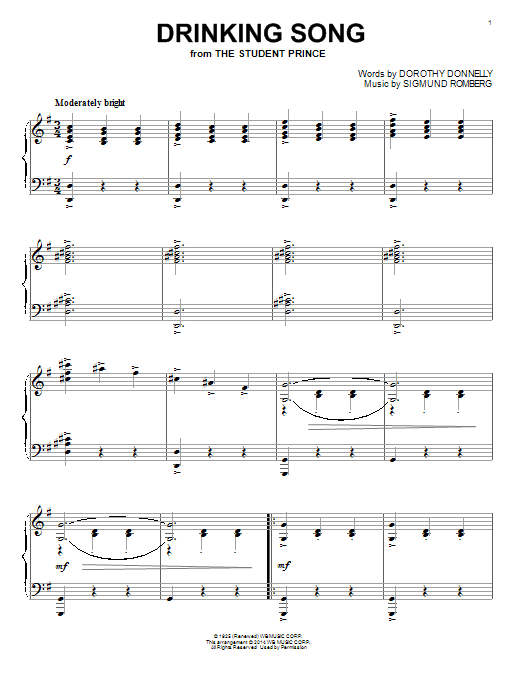 Product gallery: Page 1 of 1 Drinking Song, Dorothy Donnelly