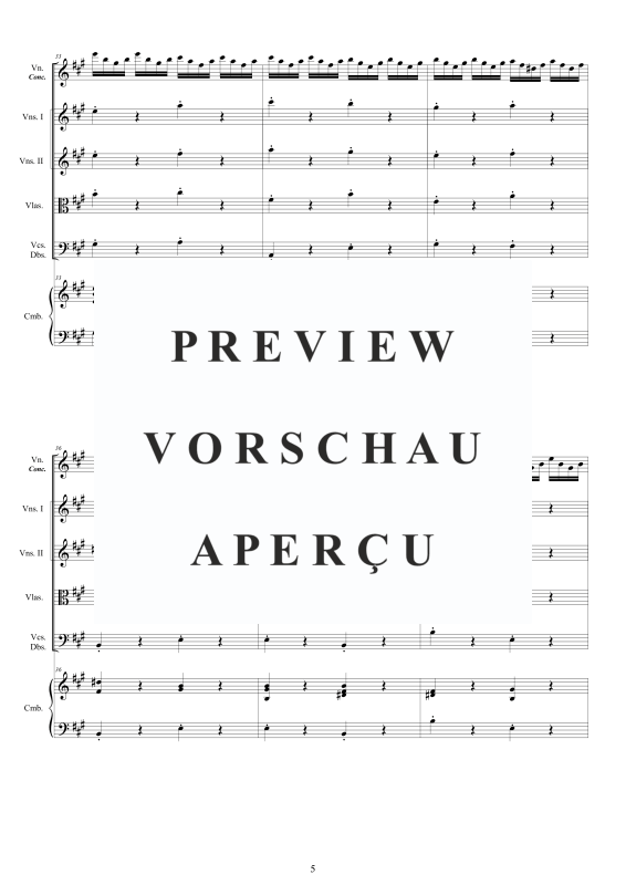Produktgalerie: Seite 6 von 11 Concerto No.4 in A-Dur Op.9, , Violine concertante, Streicher Ensemble und Cembalo BC