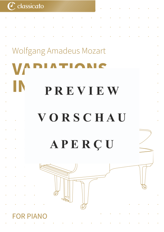 Produktgalerie: Seite 2 von 11 Variations in A Major - Andante grazioso from Piano Sonata No. 11, K. 331, , Klavier Solo