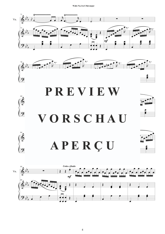 Product gallery: Page 5 of 11 Waltz No.2 in E flat major, , Violin and Piano