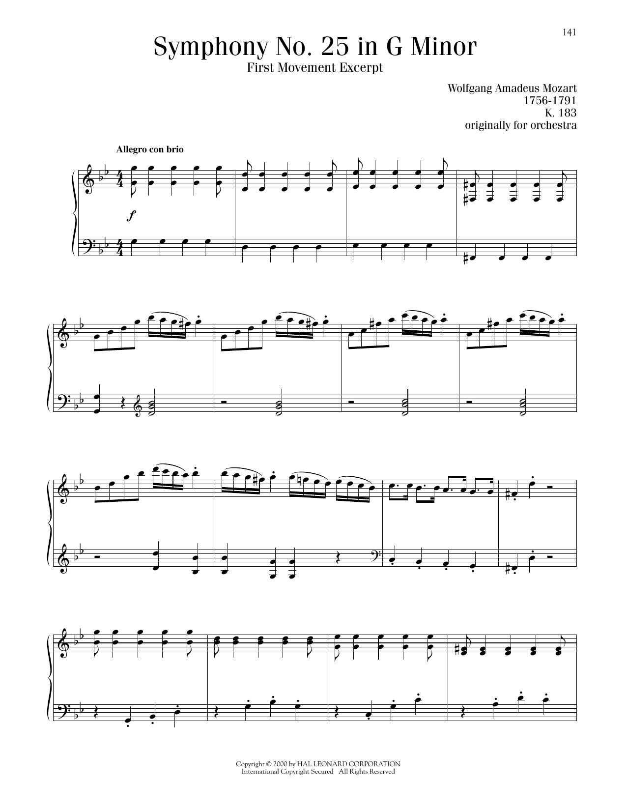 Produktbild zu: Symphony No. 25, First Movement Excerpt