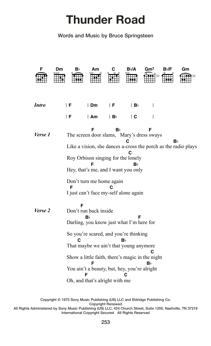 Produktgalerie: Seite 1 von 1 Thunder Road, Bruce Springsteen, Gitarre