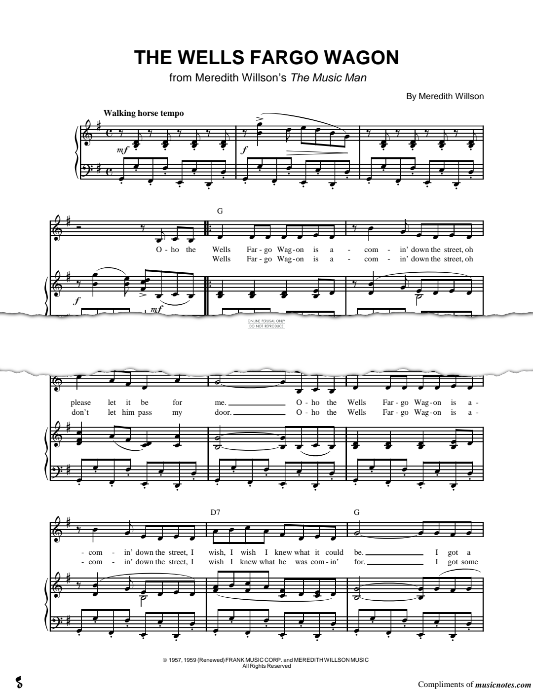 gallery: The Wells Fargo Wagon, Meredith Willson, Gesang, Klavier