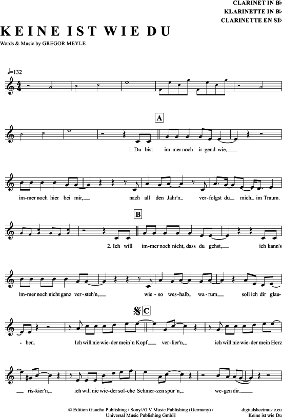 Product gallery: Page 1 of 4 Keine Ist Wie Du , Meyle, Gregor, Clarinet in B-flat