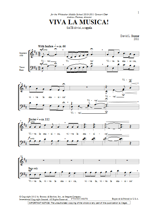 Product gallery: Page 1 of 1 Viva La Musica!, David Brunner