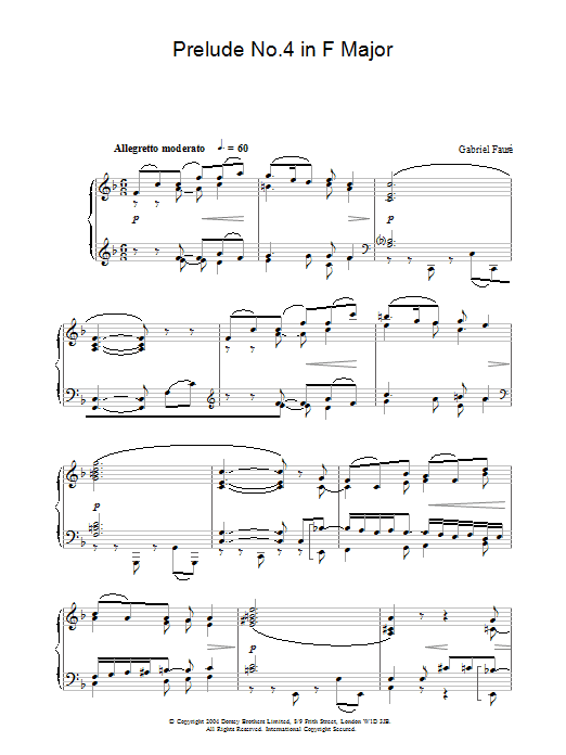 Produktbild zu: Prelude No.4 in F Major
