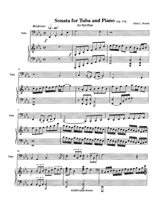 Product picture to: Sonata for Tuba and Piano Allen Borton