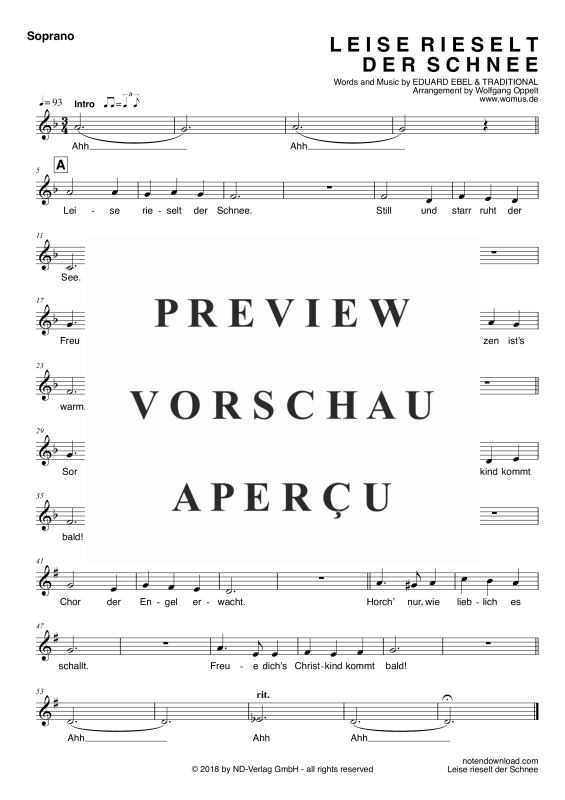 Produktgalerie: Seite 9 von 11 Leise rieselt der Schnee, , Gemischter Chor SAB & Klavier - E-Bass und Drum Set optional