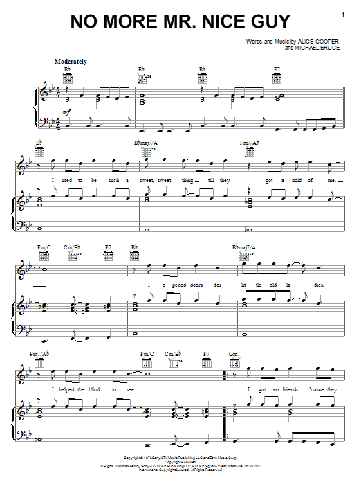 Produktgalerie: Seite 1 von 1 No More Mr. Nice Guy, Alice Cooper, Gesang, Gitarre, Klavier