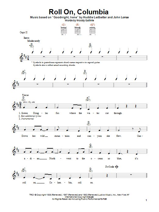 Product gallery: Page 1 of 1 Roll On, Columbia, Woody Guthrie