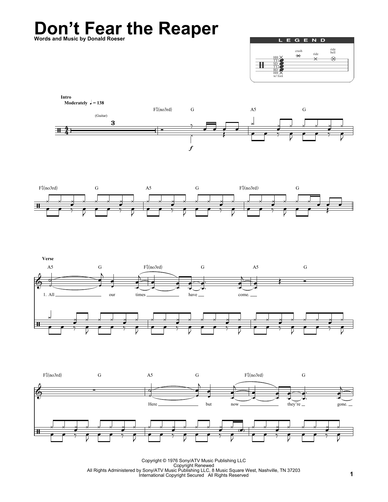 Product gallery: Page 1 of 1 Don't Fear The Reaper, Blue Oyster Cult