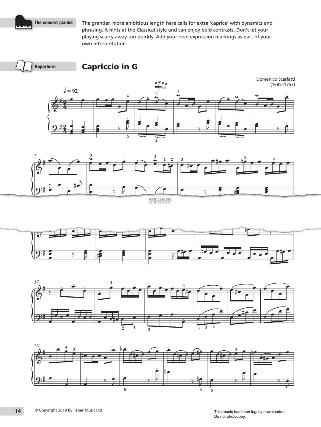 Produktgalerie: Seite 1 von 1 Capriccio in G, Domenico Scarlatti, Klavier