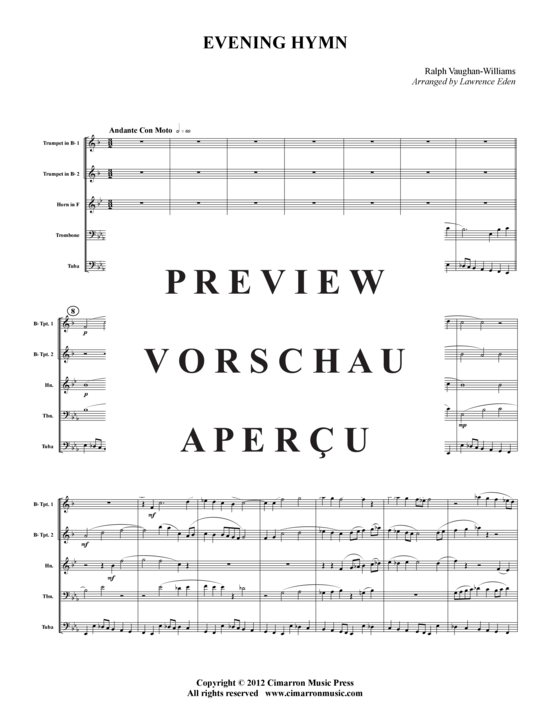 gallery: Abend Hymne , , (Blechbläserquintett)