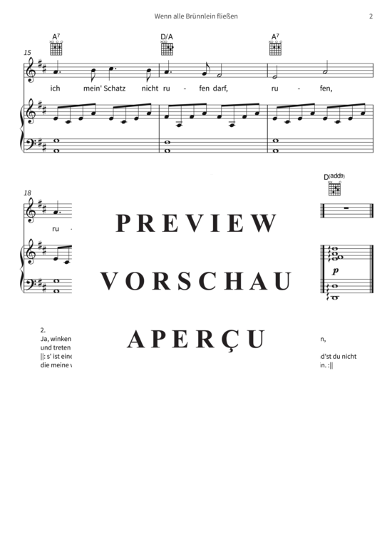 Product gallery: Page 5 of 5 Wenn alle Brünnlein fließen , , (vocals + piano, guitar)