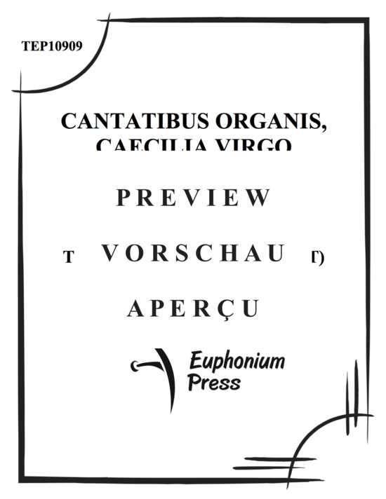 Product gallery: Page 2 of 21 Cantatibus organis, Caecilia virgo , , (Tuba Ensemble EEEETTTT)
