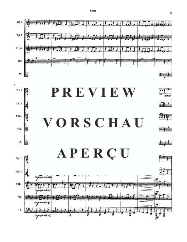 Produktgalerie: Seite 8 von 11 The Sheik of Araby, , Blechbläser Quintett