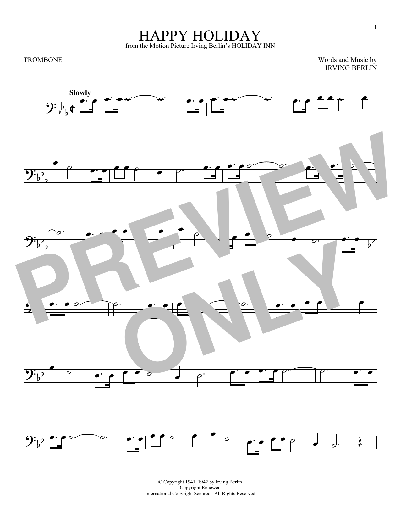Product gallery: Page 1 of 1 Happy Holiday, Irving Berlin