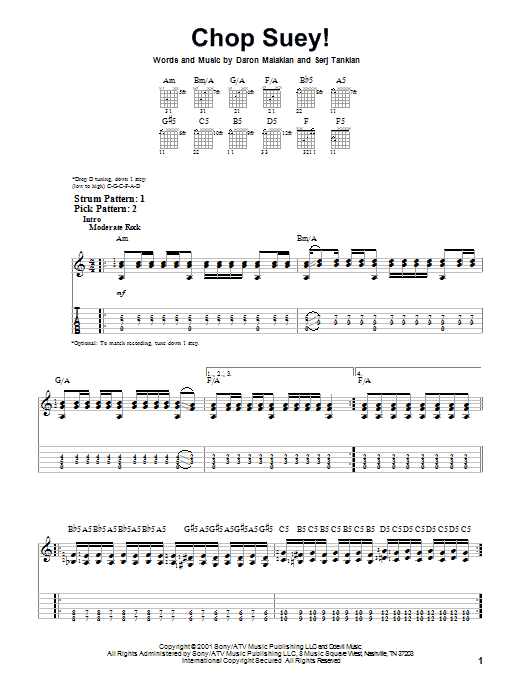 Produktgalerie: Seite 1 von 1 Chop Suey!, System Of A Down, Gitarre