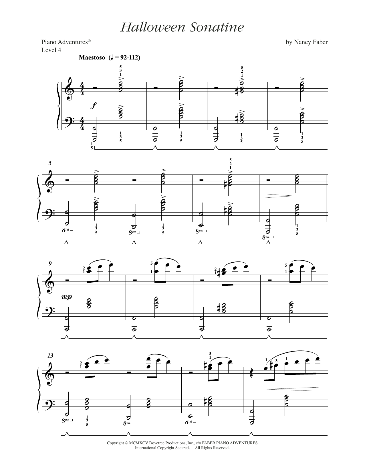 Product gallery: Page 1 of 1 Halloween Sonatine, Nancy Faber