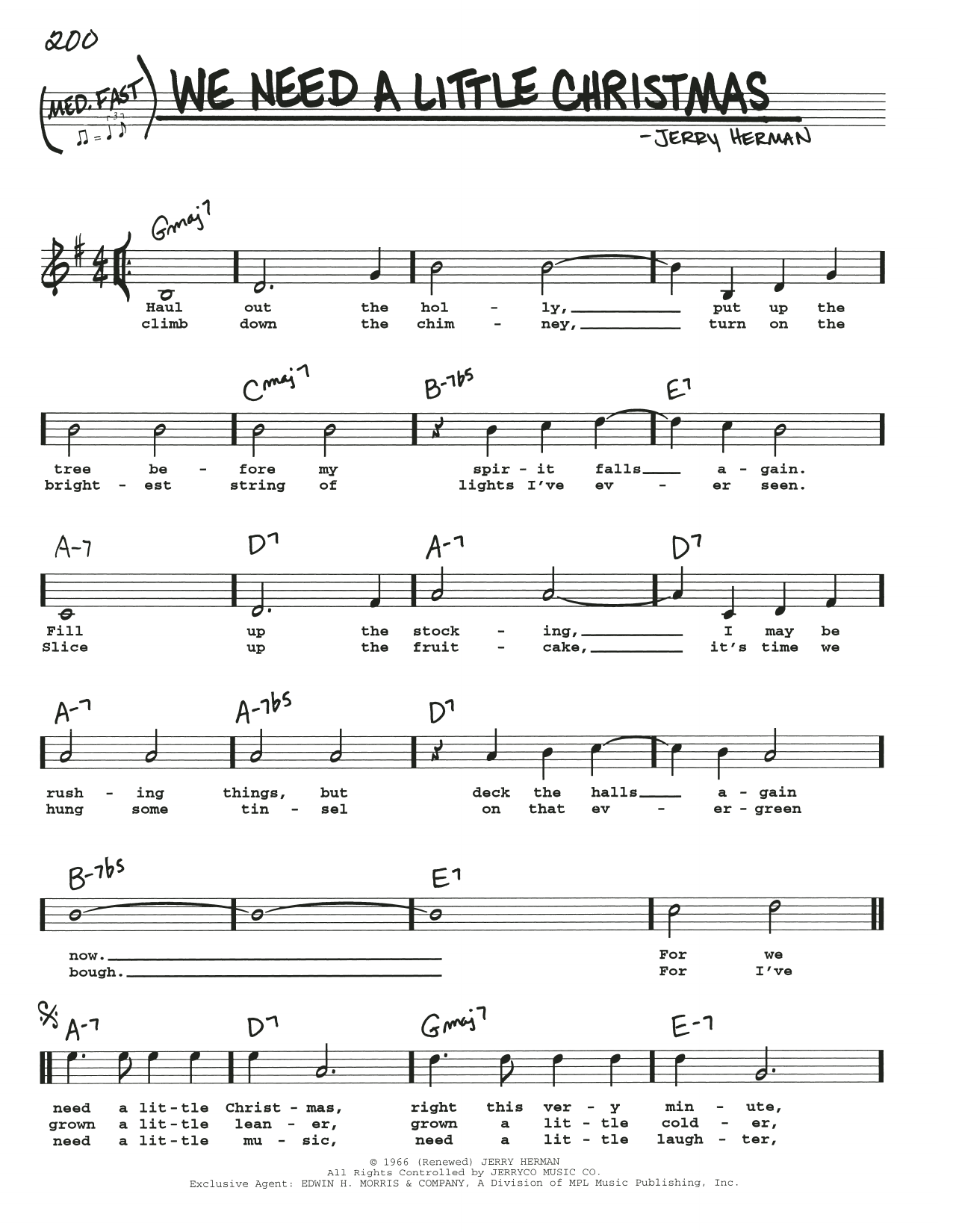 Product gallery: Page 1 of 1 We Need A Little Christmas, Jerry Herman
