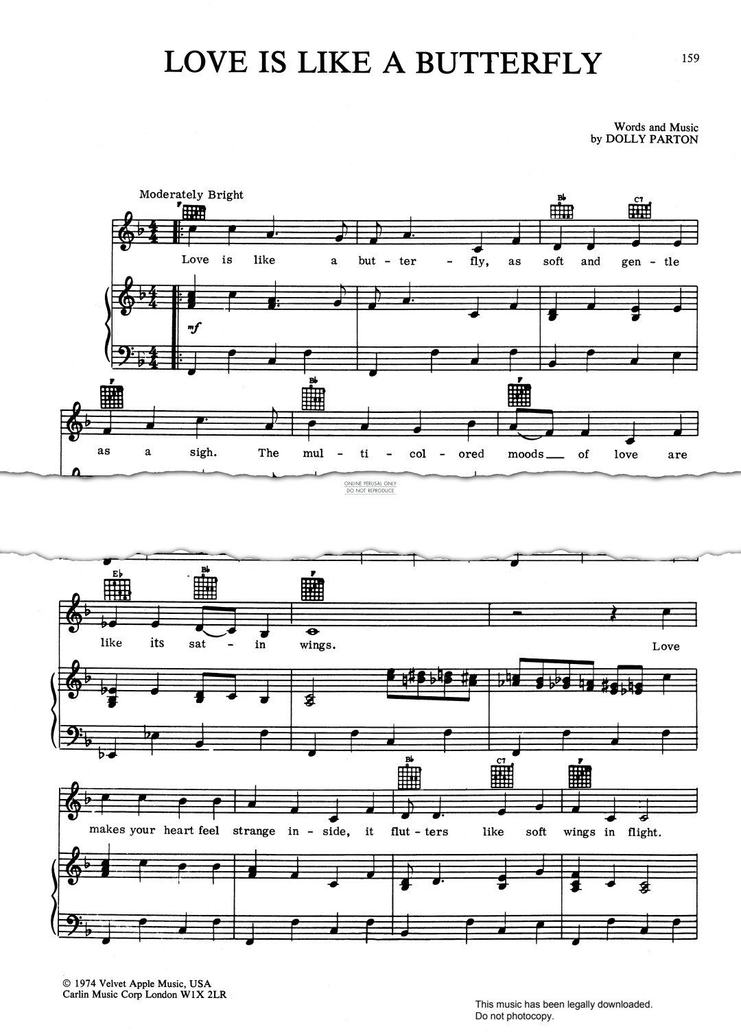 Produktgalerie: Seite 1 von 1 Love Is Like A Butterfly, Dolly Parton, Gesang, Gitarre, Klavier