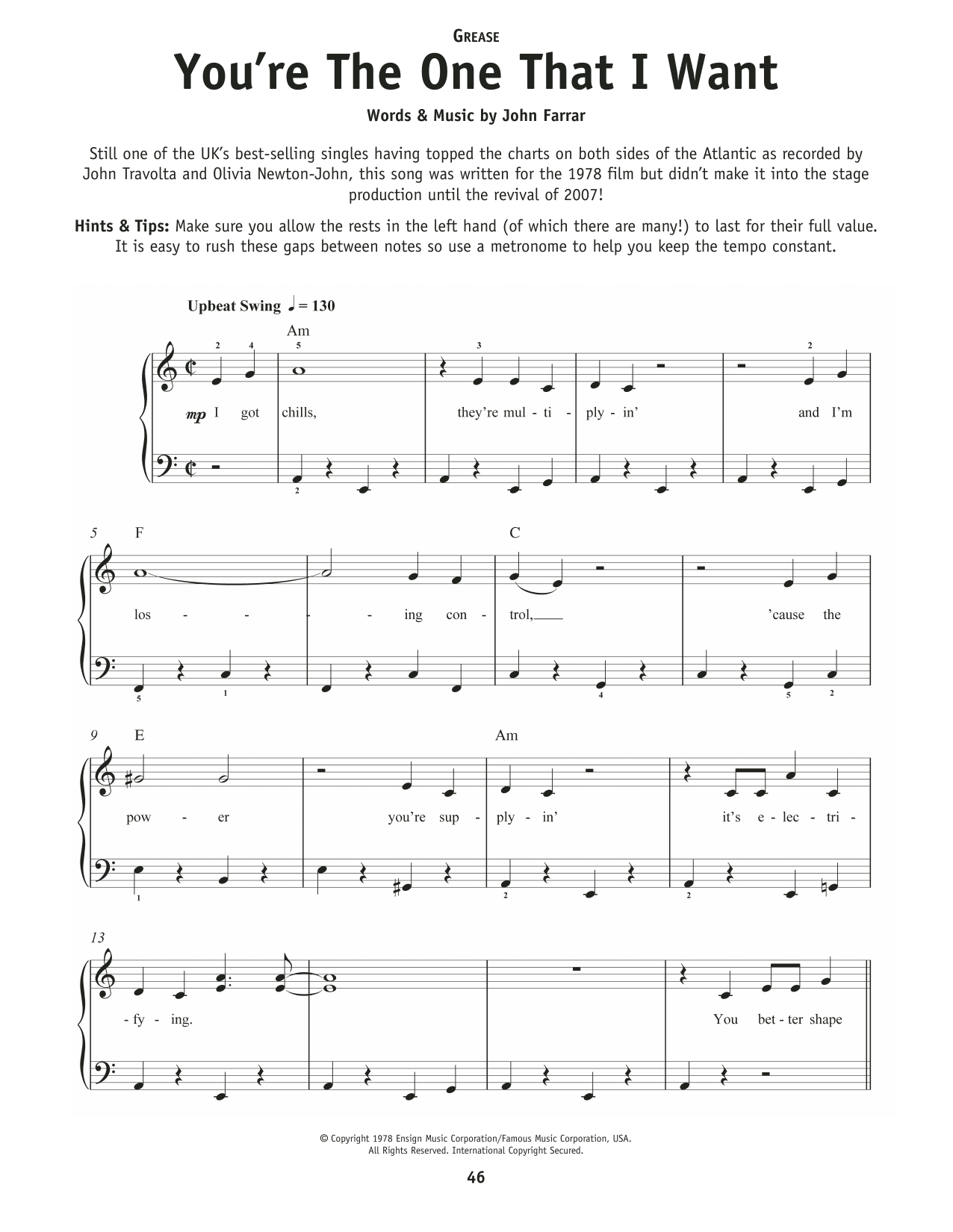 Produktbild zu: You're The One That I Want (from Grease)
