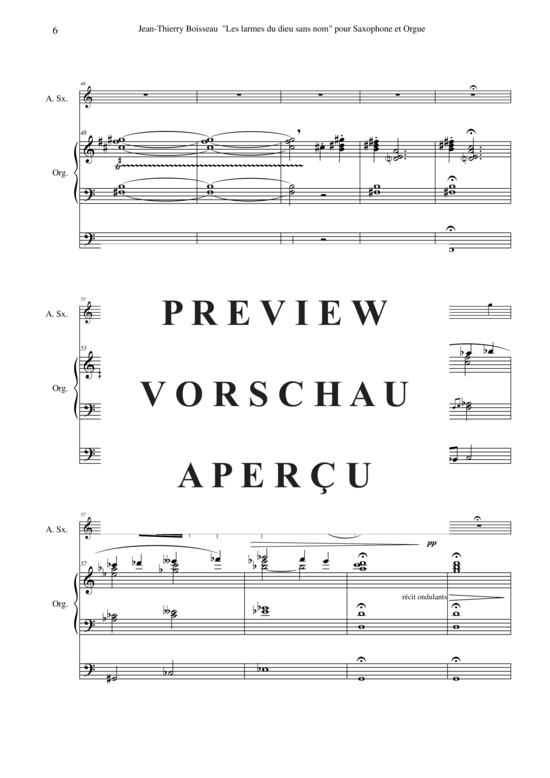 Product gallery: Page 7 of 17 Les Larmes de Dieu Sans Nom , Paul Wehage, (alto saxophone + organ)